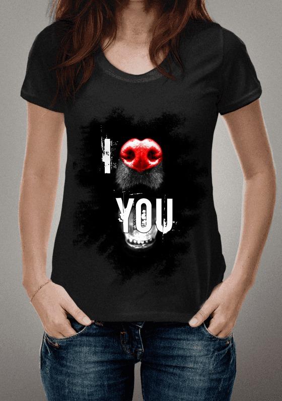 Nome do produto  Camiseta Focinho - I love you