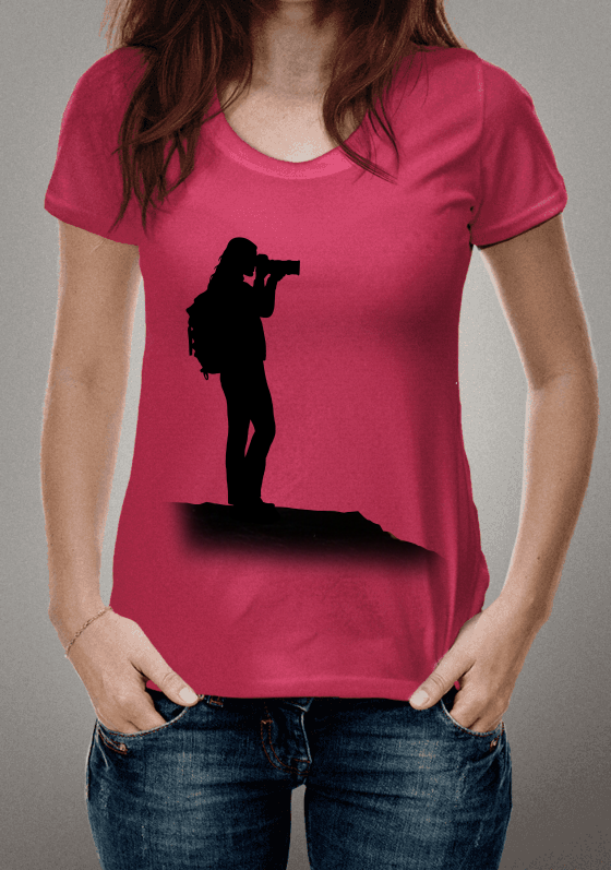 Nome do produto  Camiseta Fotografa Profissional Rosa