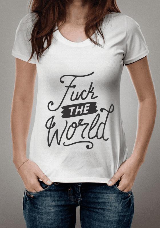 Nome do produto  Camiseta Fuck the World 