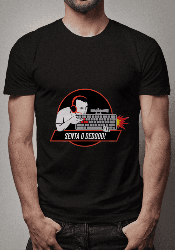 Camiseta Gamer - Senta o Dedooo!