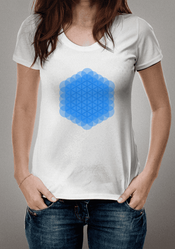 Camiseta Geometric Blue