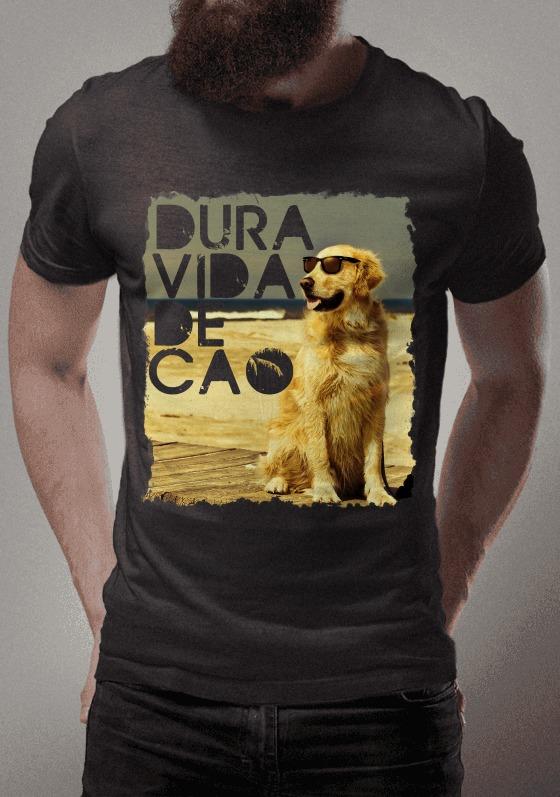 Nome do produto  Camiseta Golden Retriever - Dura Vida de Cão