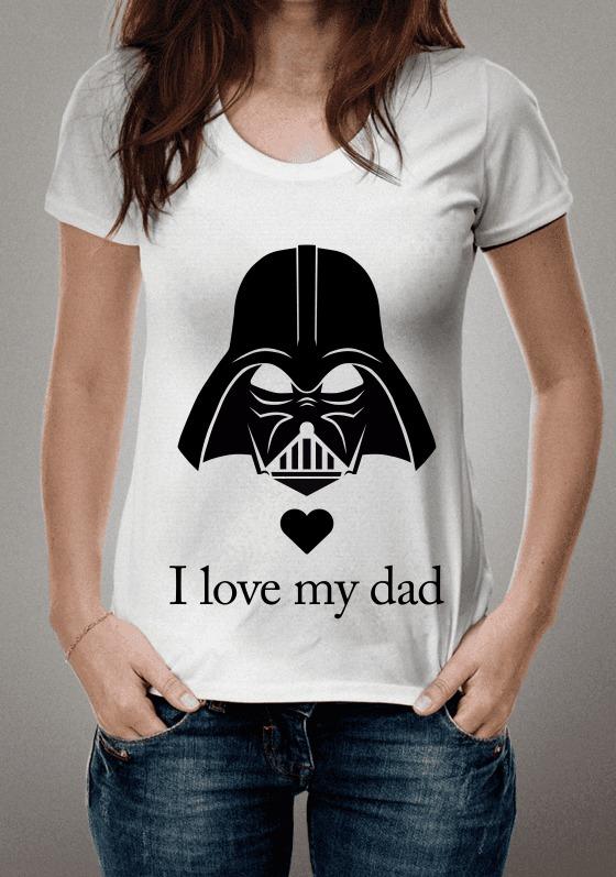 Nome do produto  CAMISETA I LOVE MY DAD - DARTH VADER