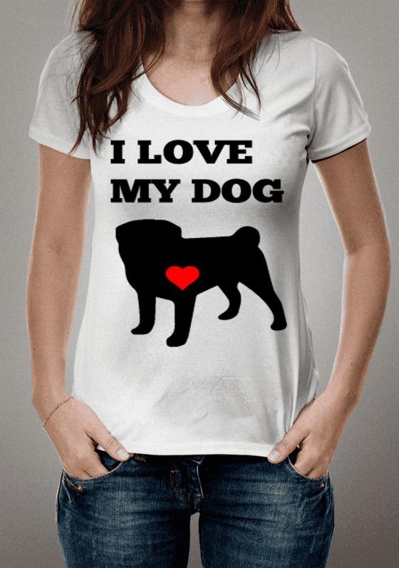 Camiseta I Love My Dog