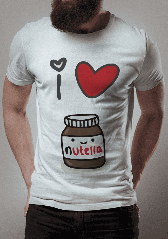 CAMISETA I LOVE NUTELLA
