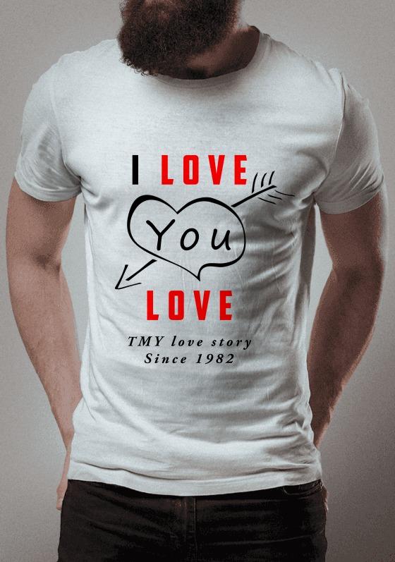 Nome do produto  Camiseta I Love You Love - TMY Love Store