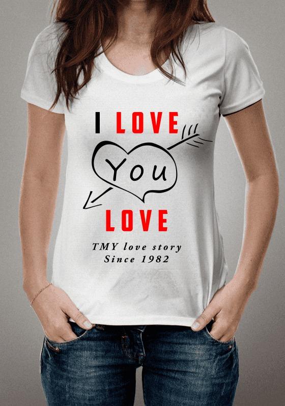 Nome do produto  Camiseta I Love You Love - TMY Love Store