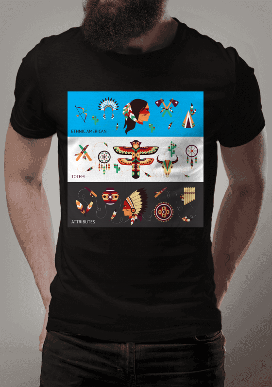 camiseta índio cocas flechas