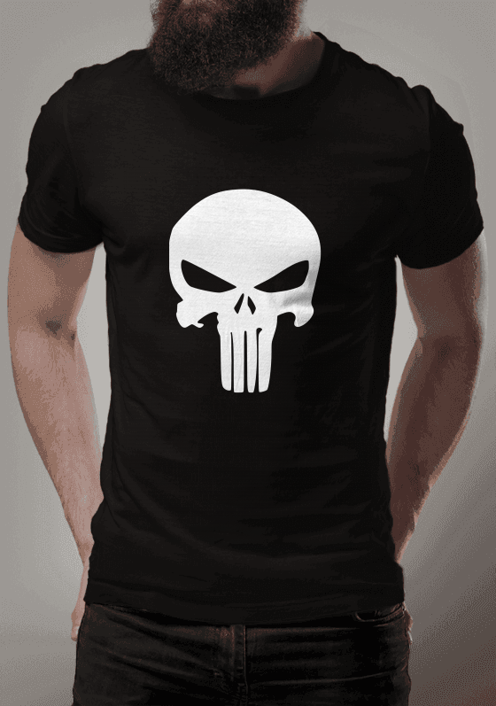Camiseta Justiceiro - Logo Branca
