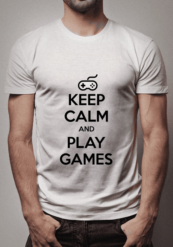 Nome do produto  Camiseta Keep Calm and Play Games
