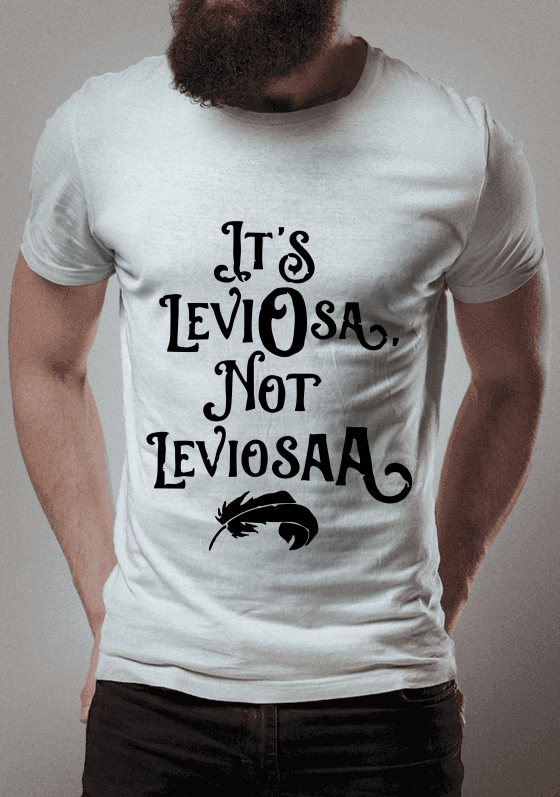 CAMISETA LEVIOSA (ESTAMPA PRETA)
