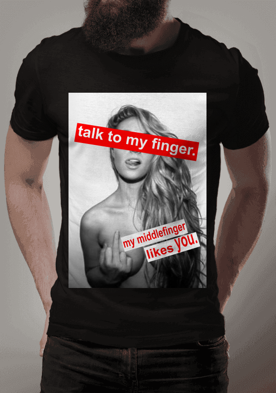 Nome do produto  Camiseta Lion Talk to my finger