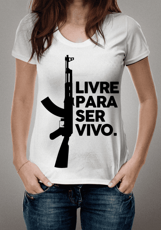 Nome do produto  Camiseta Livre Para Ser Vivo Branca