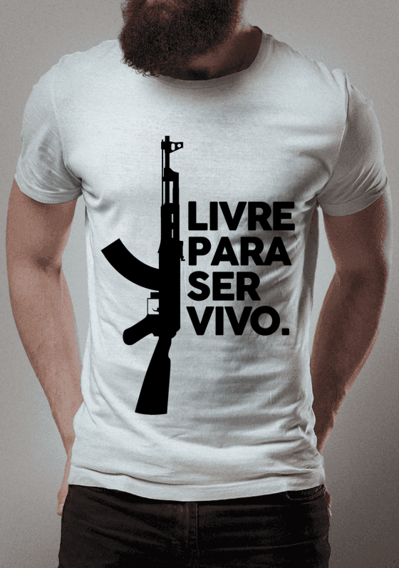 Nome do produto  Camiseta Livre Para Ser Vivo Branca