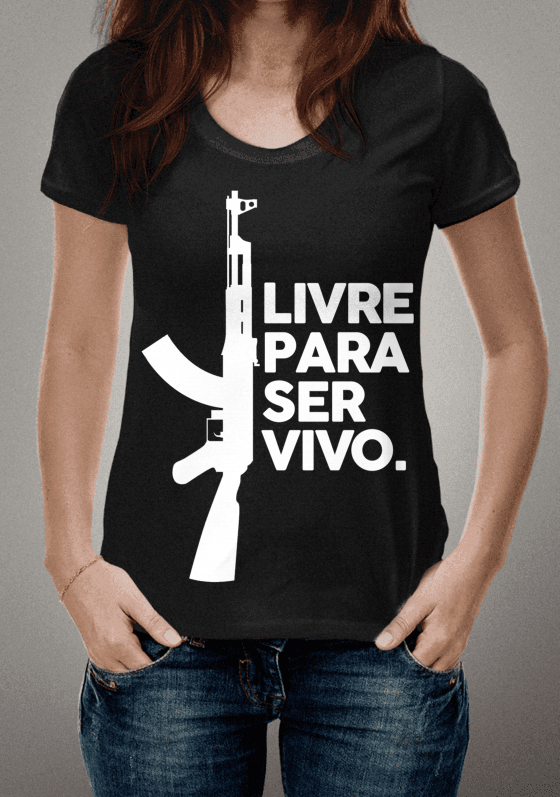 Nome do produto  Camiseta Livre Para Ser Vivo Preta