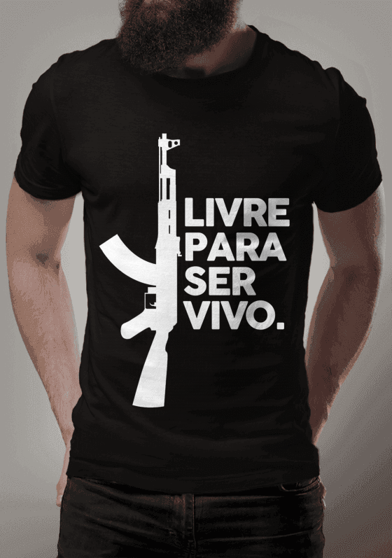 Nome do produto  Camiseta Livre Para Ser Vivo Preta