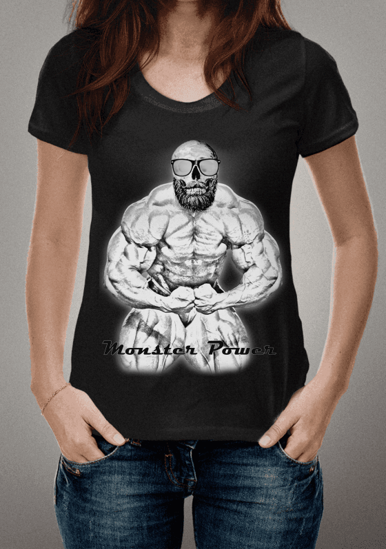 Camiseta Logo Monster Power - Preta