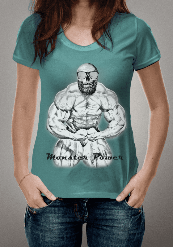 Camiseta Logo Monster Power - Verde