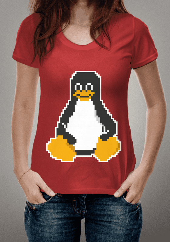 Camiseta Mascote Linux (Tux