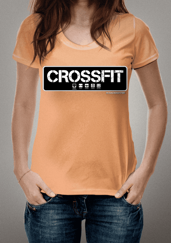 Camiseta Masculina CrossFit Básica Laranja Estonado