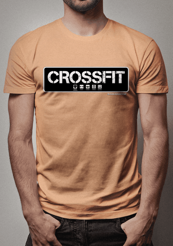 Camiseta Masculina CrossFit Básica Laranja Estonado