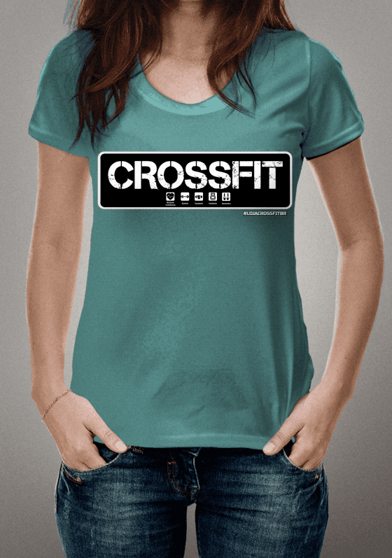 Camiseta Masculina CrossFit Basica Verde Estonado