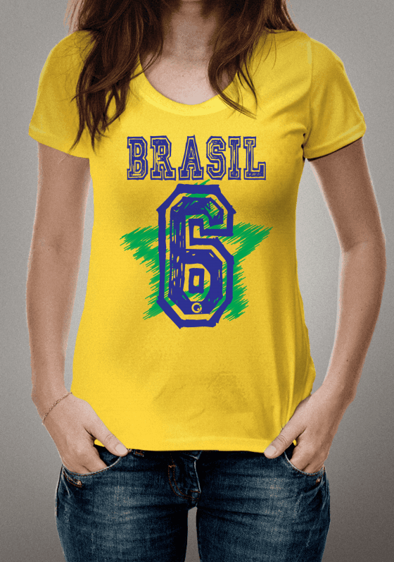 Nome do produto  Camiseta Masculina marca Qcafa! Brasil Seis Estrelas