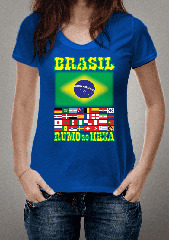 Nome do produto  Camiseta Masculina marca Qcafa! Seleções da Copa