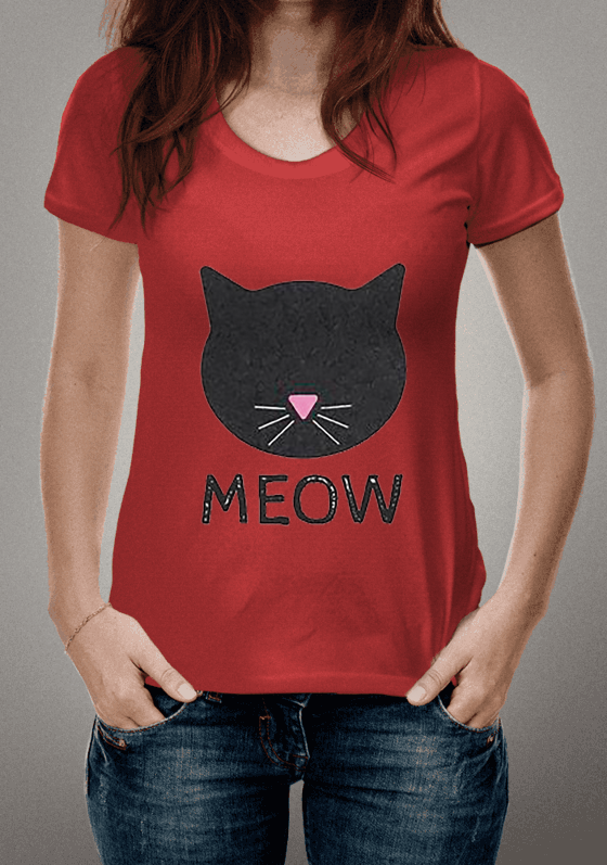 Nome do produto  Camiseta MEOW