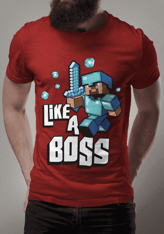 Camiseta Minecraft Like a Boss