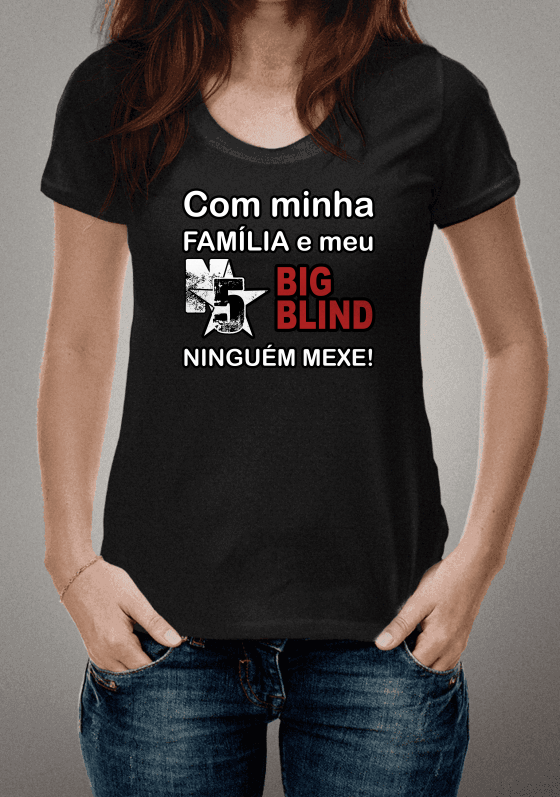 Nome do produto  Camiseta N5 Poker Funny - Família e Big Blind