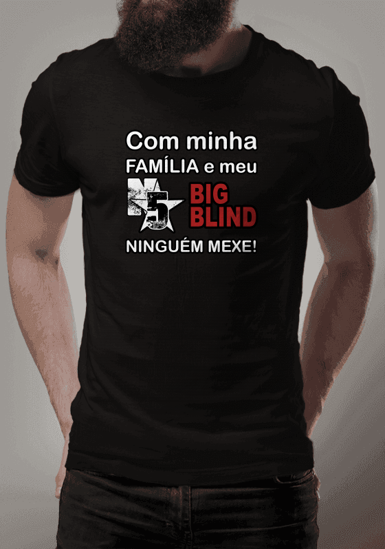 Nome do produto  Camiseta N5 Poker Funny - Família e Big Blind