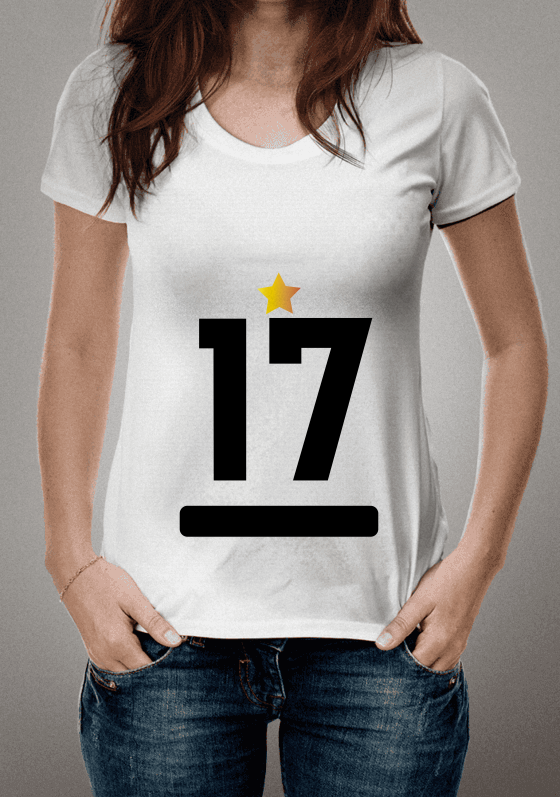 Nome do produto  Camiseta Número 17