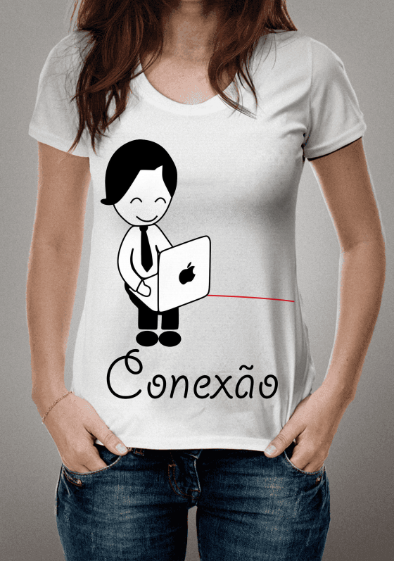 Nome do produto  Camiseta para casal Conexão perfeita