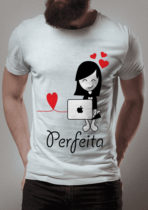 Nome do produto  Camiseta para casal Conexão perfeita