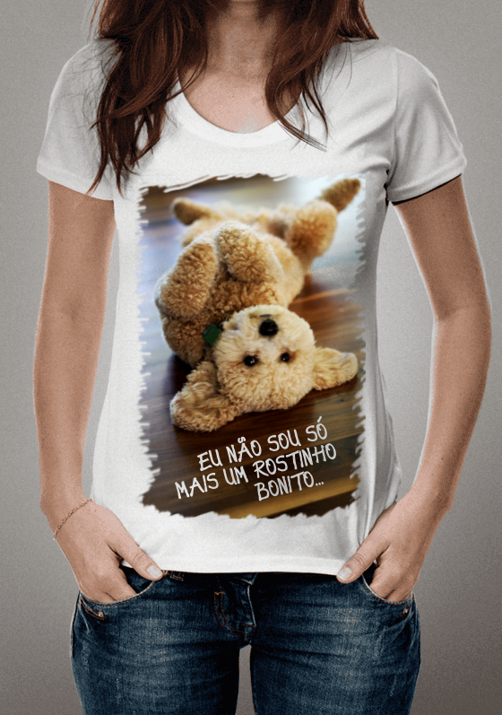 Nome do produto  Camiseta Poodle - Rostinho Bonito