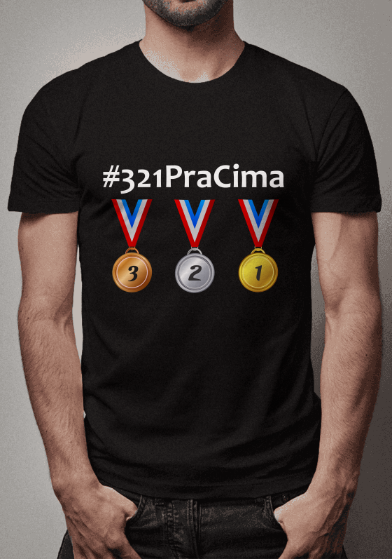 Camiseta Preta Medalhas 