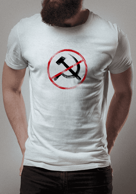 Nome do produto  Camiseta Proibido Comuna Branca