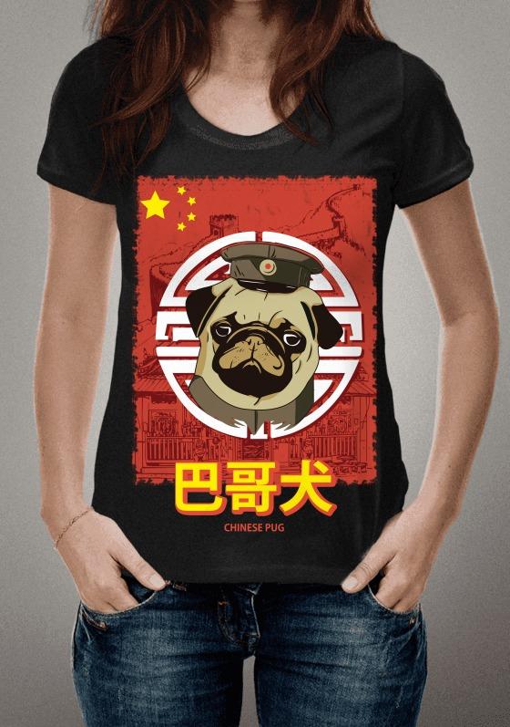 Nome do produto  Camiseta Pug - Origem China