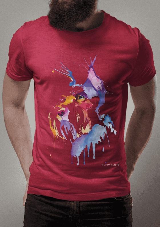 Nome do produto  Camiseta Schnauzer - Arte em forma de dog