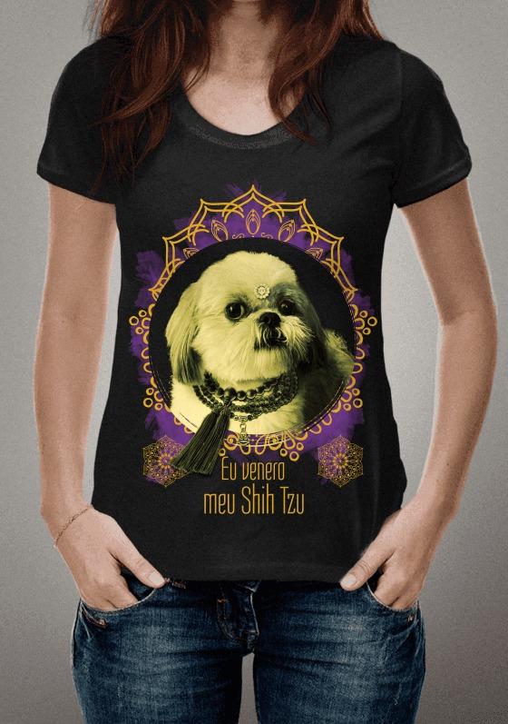 Nome do produto  Camiseta Shih Tzu - Venerado