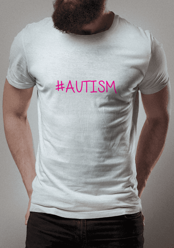 Camiseta Simples Autism Rosa