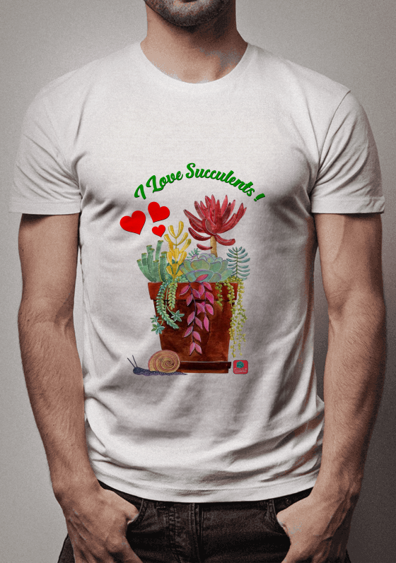 Nome do produto  Camiseta Suculentas I Love Succulents! Jardim Suculentas
