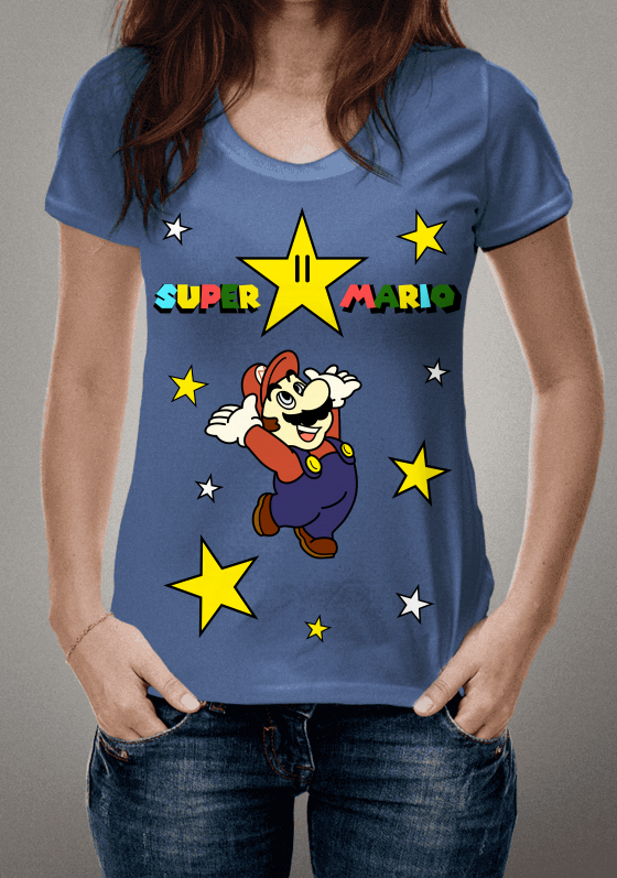Nome do produto  Camiseta Super Mario Classica  FanArt