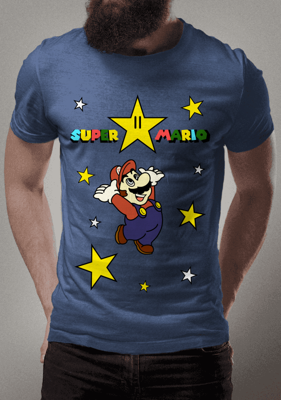 Nome do produto  Camiseta Super Mario Classica  FanArt