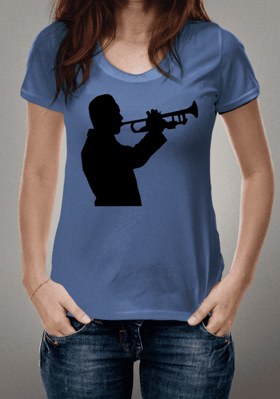 Nome do produto  Camiseta Trompetista Fera Masculina Azul Marinho