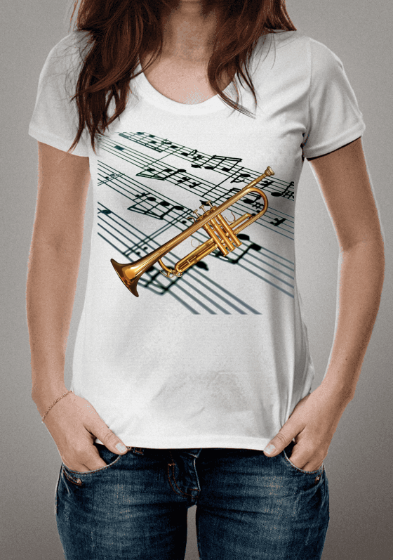 Nome do produto  Camiseta Trumpet and Partitur