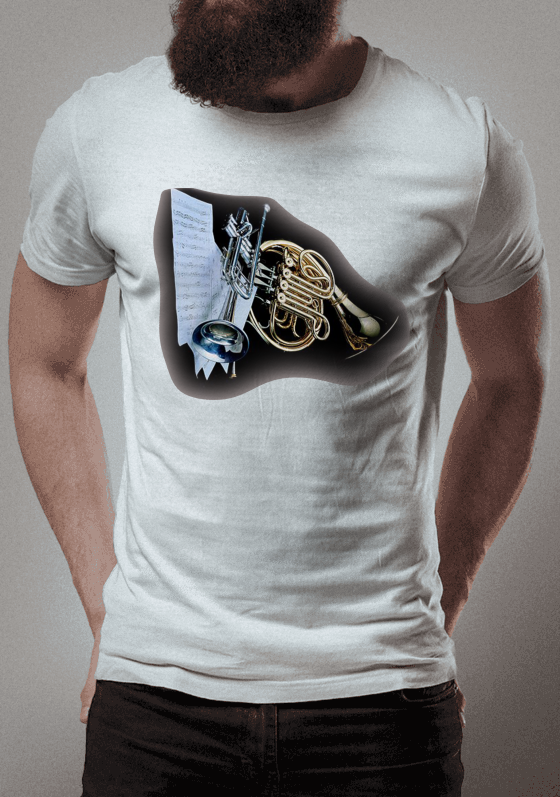 Nome do produto  Camiseta Trumpet&Horn Branca Feminina