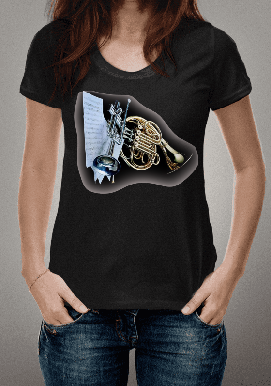 Nome do produto  Camiseta Trumpet&Horn Preta Masculina