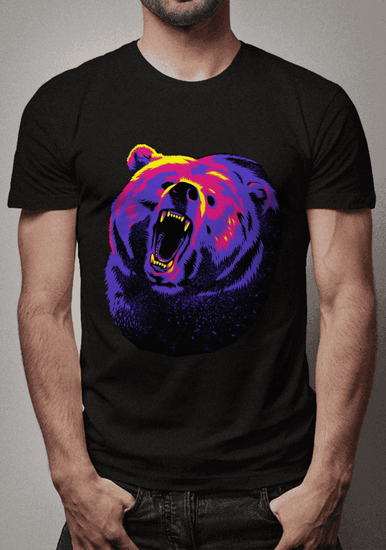 Nome do produto  Camiseta Urso Psicodélico
